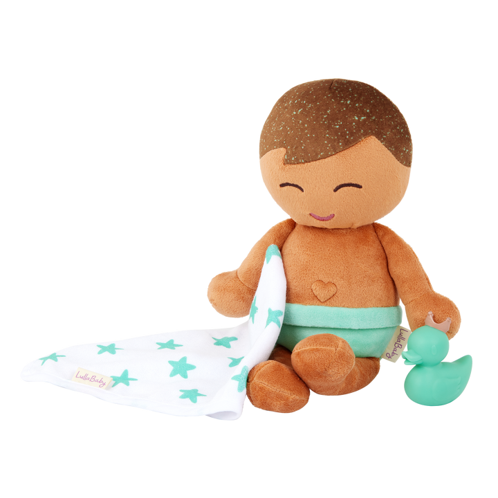 Boy Bath Doll - Bathable Doll with Brown Hair - Bath Toys for Kids - LullaBaby