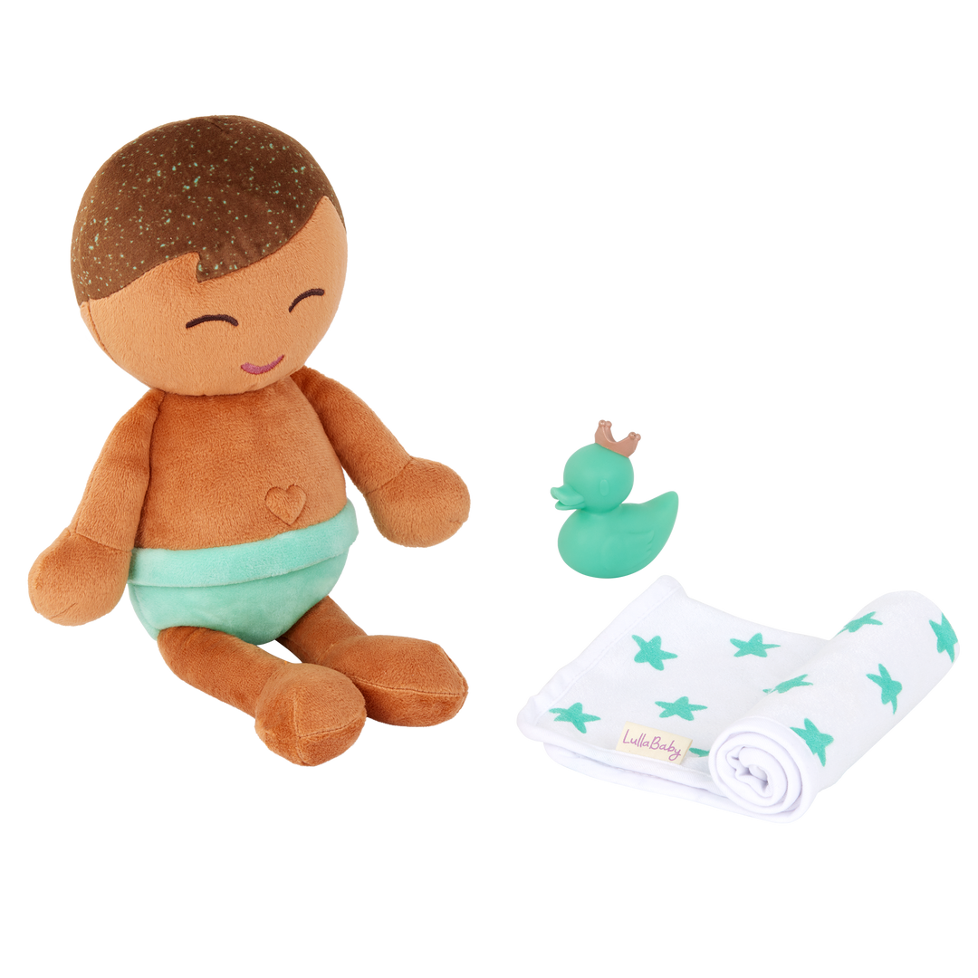 Boy Bath Doll - Bathable Doll with Brown Hair - Bath Toys for Kids - LullaBaby