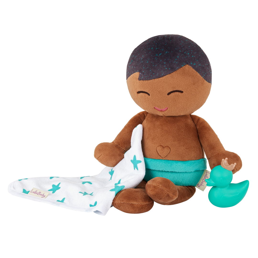 Boy Bath Doll - Bathable Boy Doll with Dark Hair - Bath Toys - Toys for Kids Ages 2 Years + - LullaBaby Dolls