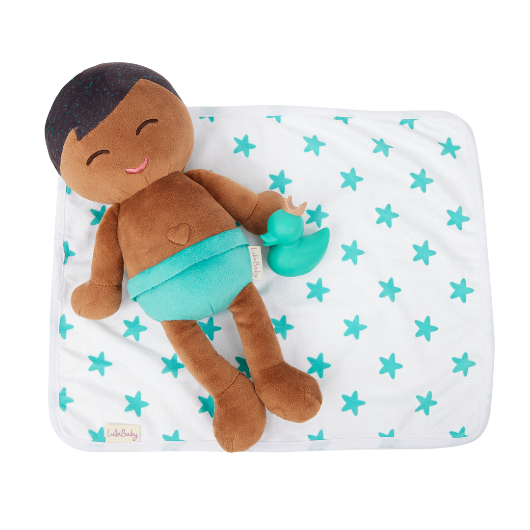 Boy Bath Doll - Bathable Boy Doll with Dark Hair - Bath Toys - Toys for Kids Ages 2 Years + - LullaBaby Dolls