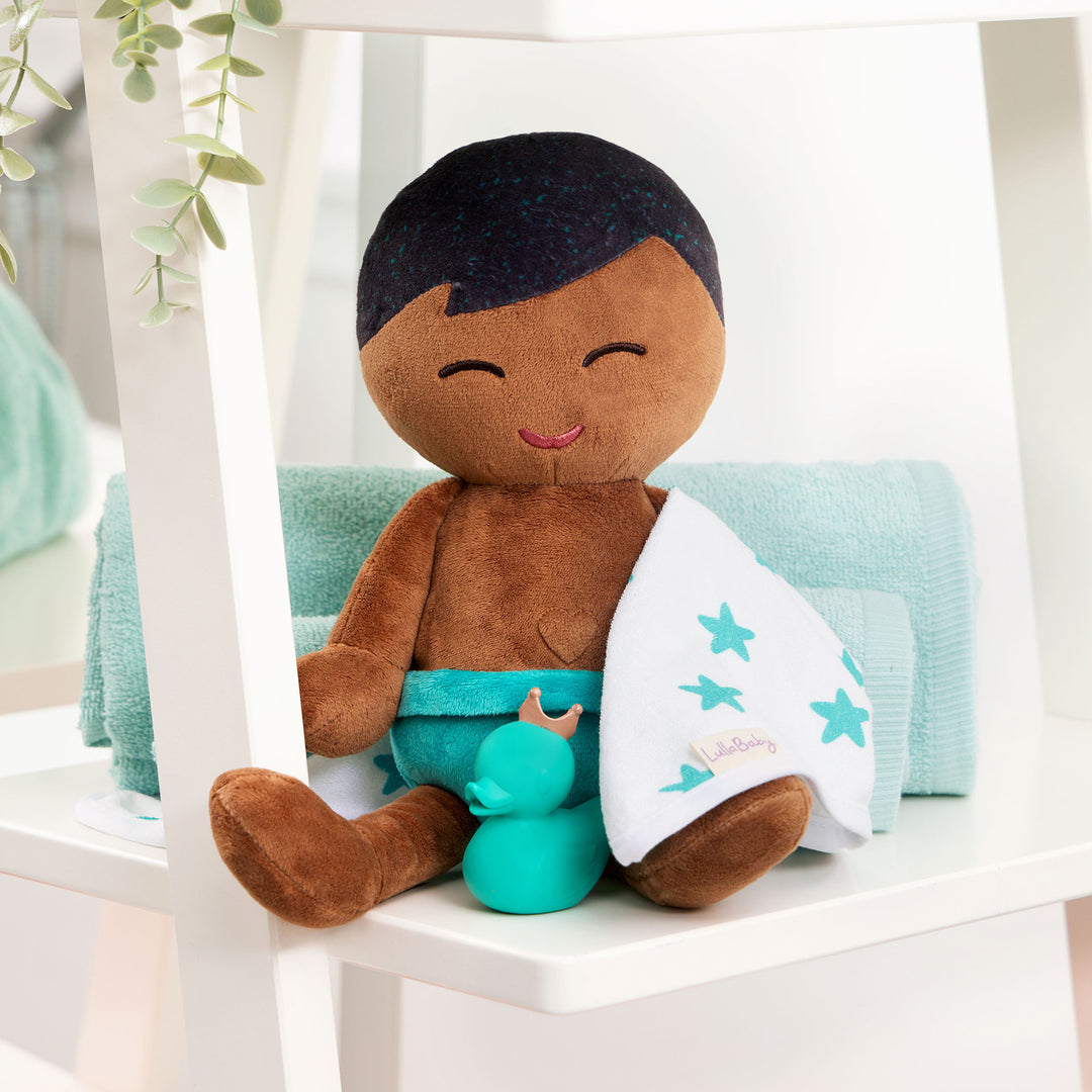 Boy Bath Doll - Bathable Boy Doll with Dark Hair - Bath Toys - Toys for Kids Ages 2 Years + - LullaBaby Dolls