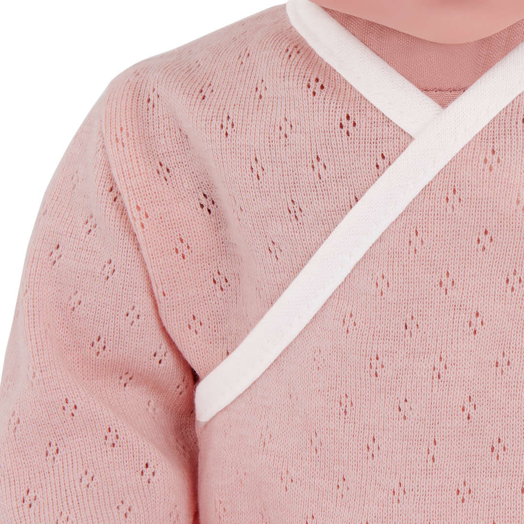 Sleep Sacks Outfits - Baby Doll Clothing - Pink & White Sleep Sacks - Clothes for Twin Baby Dolls - LullaBaby Dolls UK