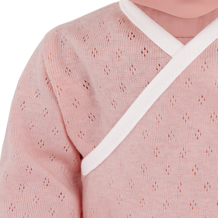 Sleep Sacks Outfits - Baby Doll Clothing - Pink & White Sleep Sacks - Clothes for Twin Baby Dolls - LullaBaby Dolls UK