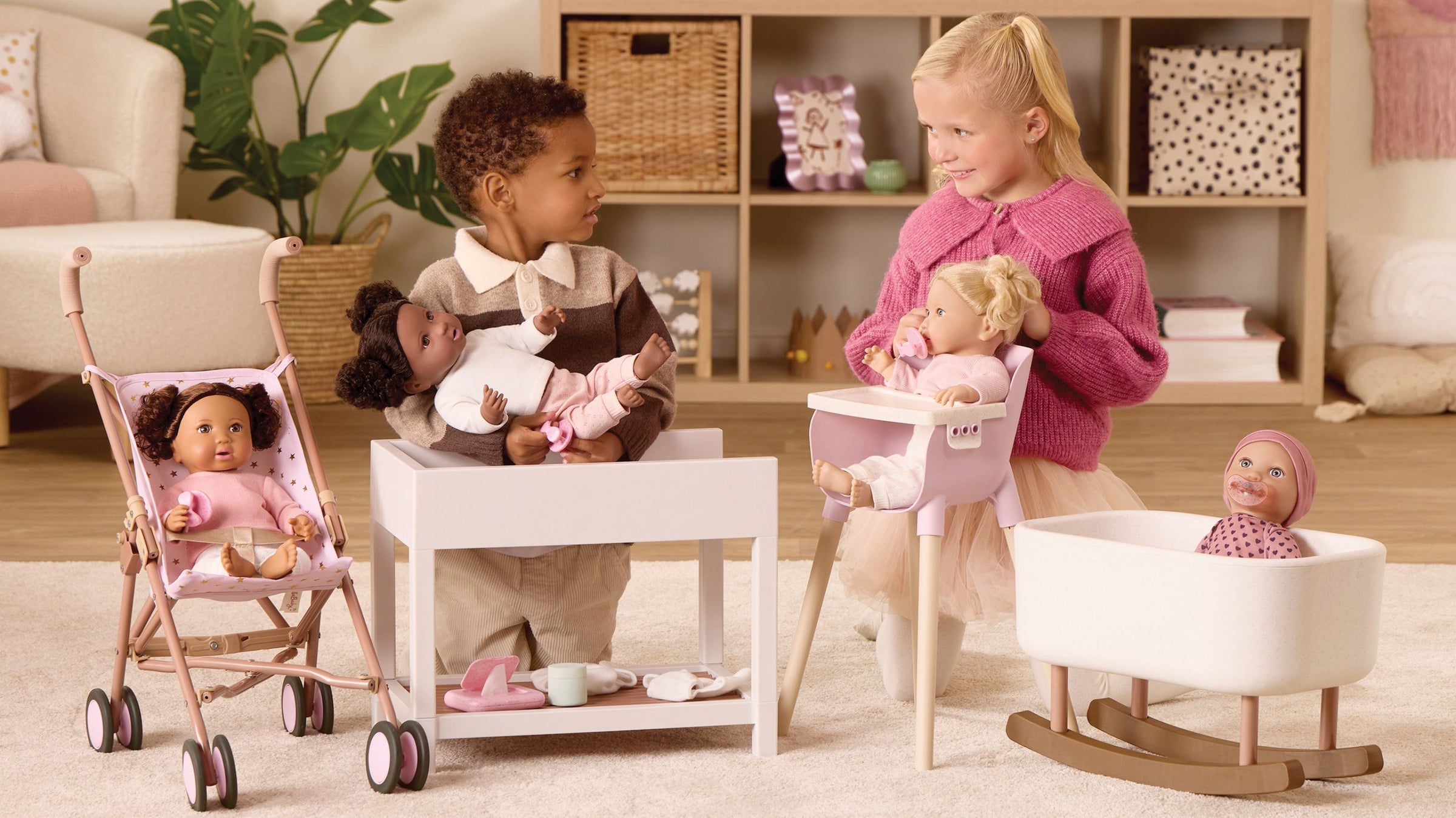 New Arrivals - New LullaBaby Dolls & Accessories - Baby Doll Pram, Changing Table, Highchair & Bassinet - LullaBaby UK