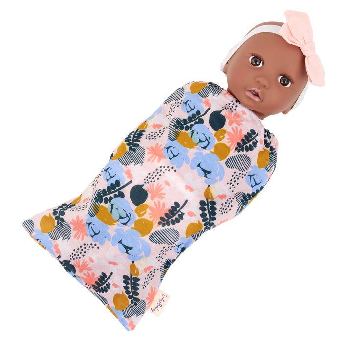 Twin Baby Dolls & Sleep Sacks - Baby Dolls with Dark Skin Tone & Brown Eyes - One Baby Boll Doll & One Baby Girl Doll - LullaBaby UK