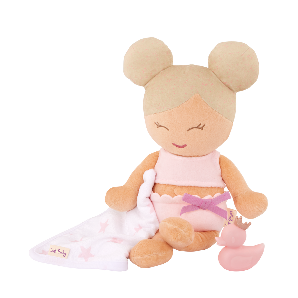 Plush Bath Doll & Accessories - Bath Toys for Kids - LullaBaby Dolls UK