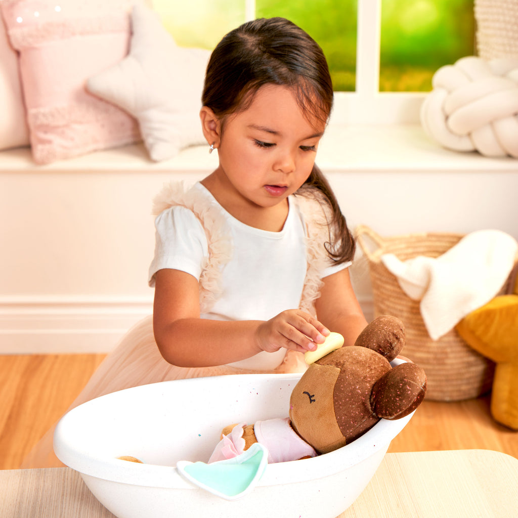 Baby Doll Bathtub Set - Bath Toys for Kids - Accessory for Baby Dolls - LullaBaby