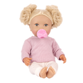 Baby Doll with Blonde Hair - 36cm Baby Doll with Dummy - Toys for Kids Ages 2 Years + - LullaBaby Doll