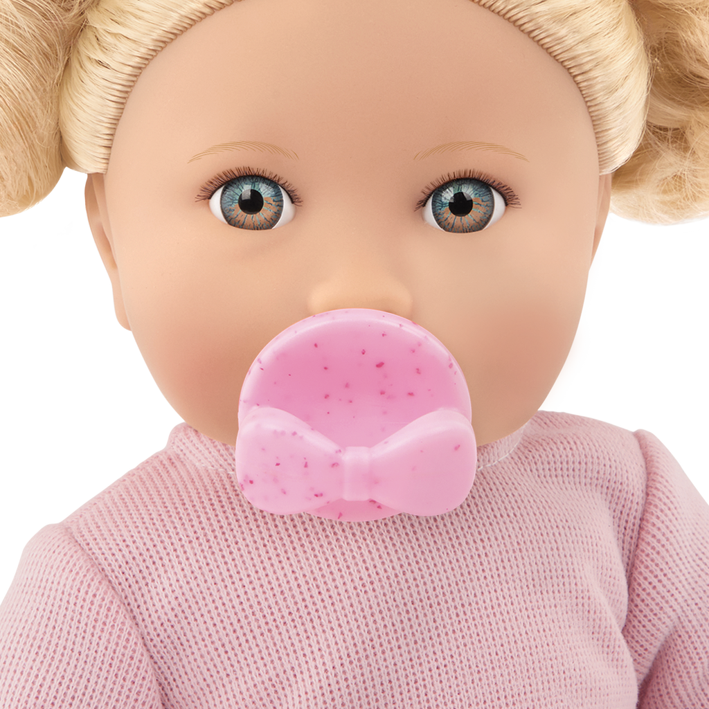 Baby Doll with Blonde Hair - 36cm Baby Doll with Dummy - Toys for Kids Ages 2 Years + - LullaBaby Doll