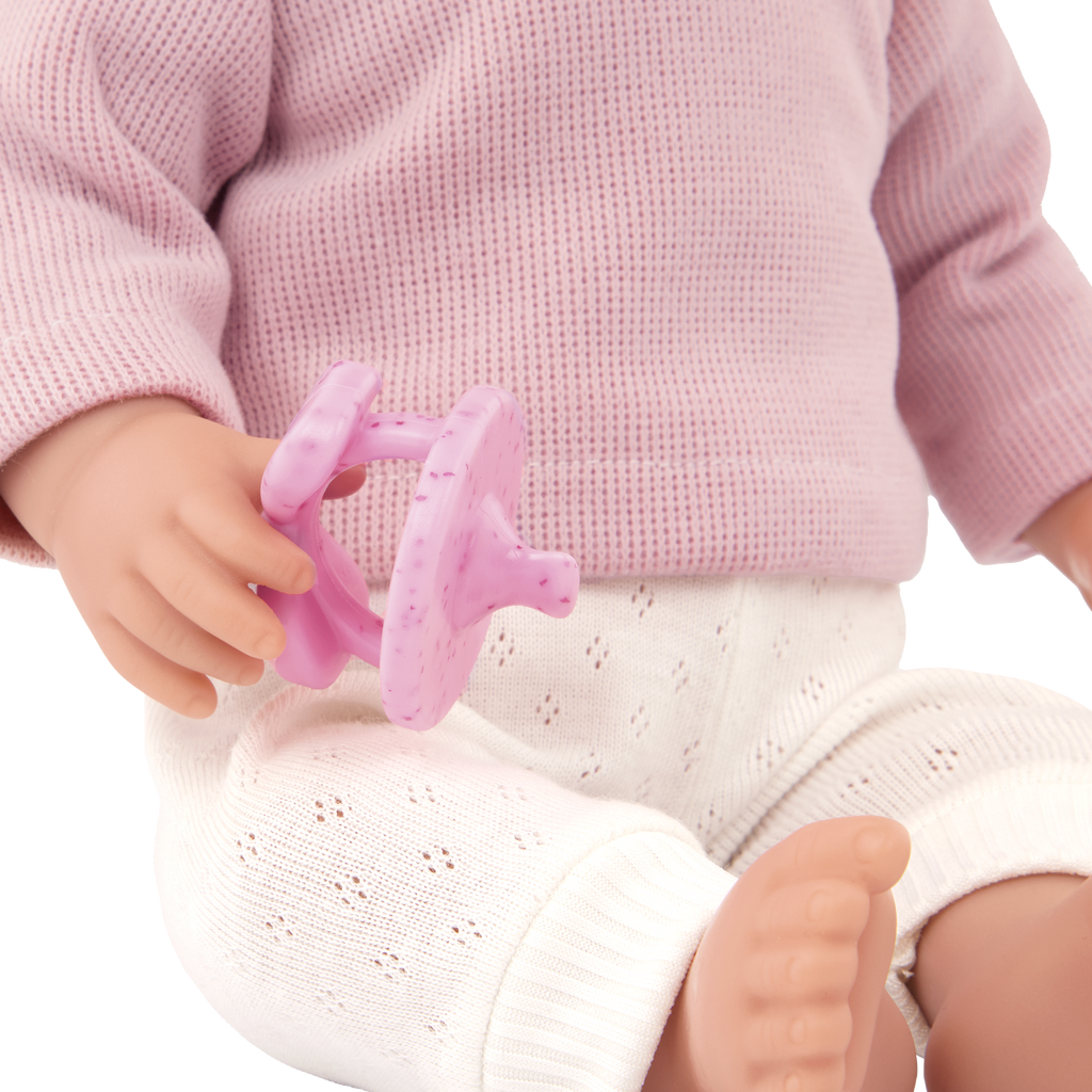 Baby Doll with Blonde Hair - 36cm Baby Doll with Dummy - Toys for Kids Ages 2 Years + - LullaBaby Doll