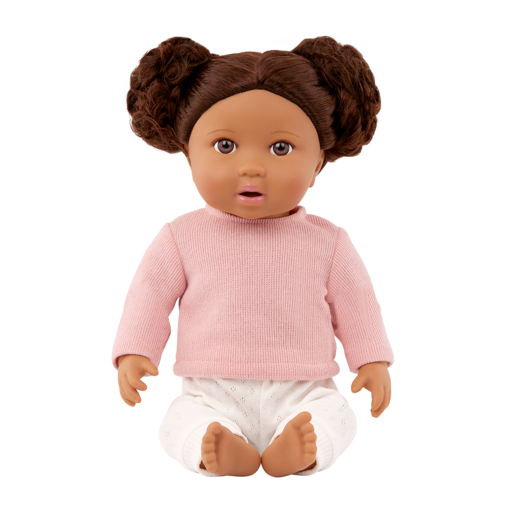 LullaBaby Doll with Wavy Brown Hair