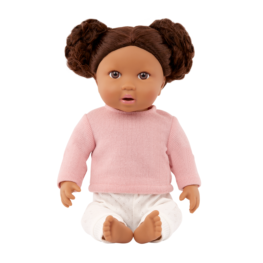 36cm Baby Doll with Dark Brown Hair Baby Dolls LullaBaby Lullababy UK Consumer