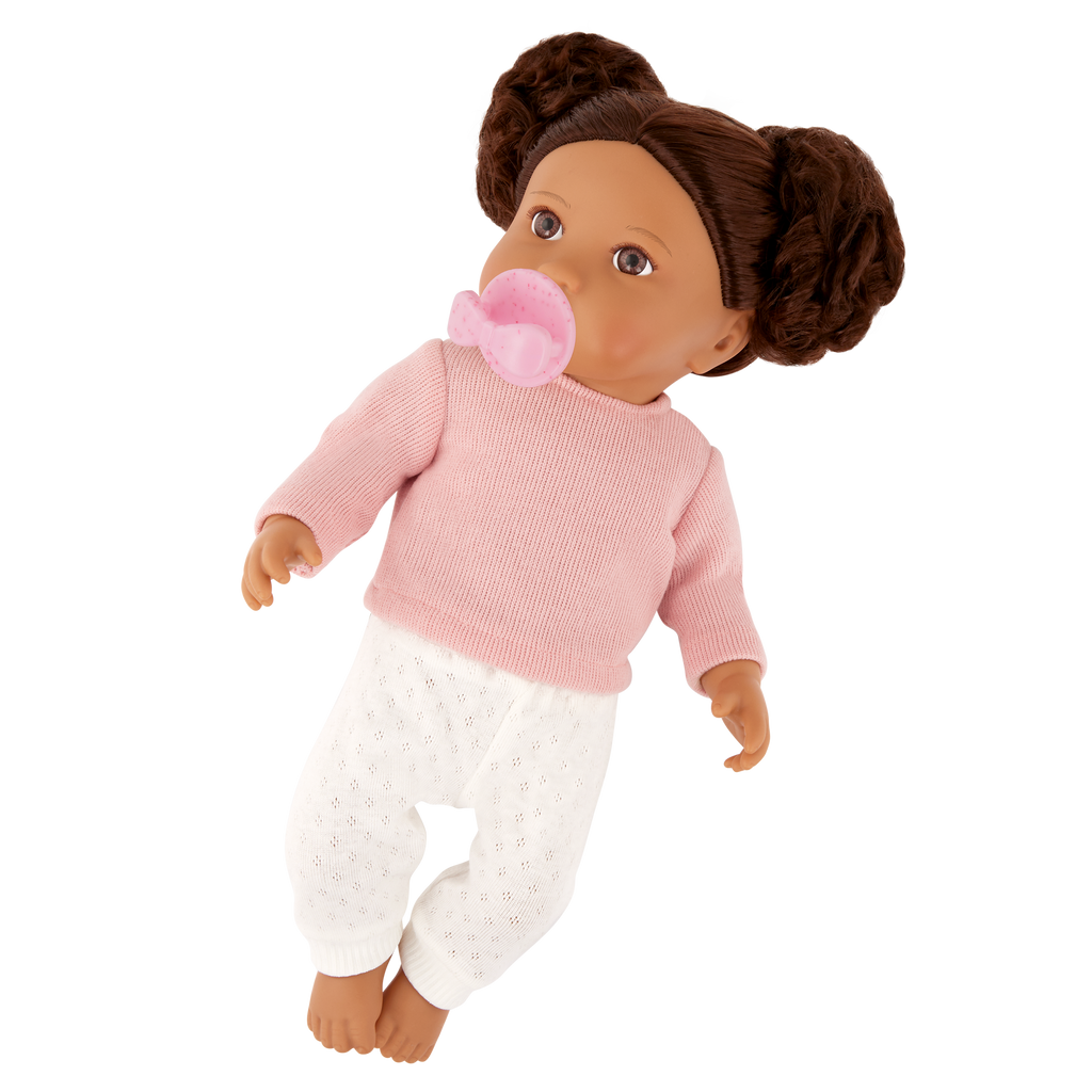 LullaBaby Doll with Wavy Brown Hair