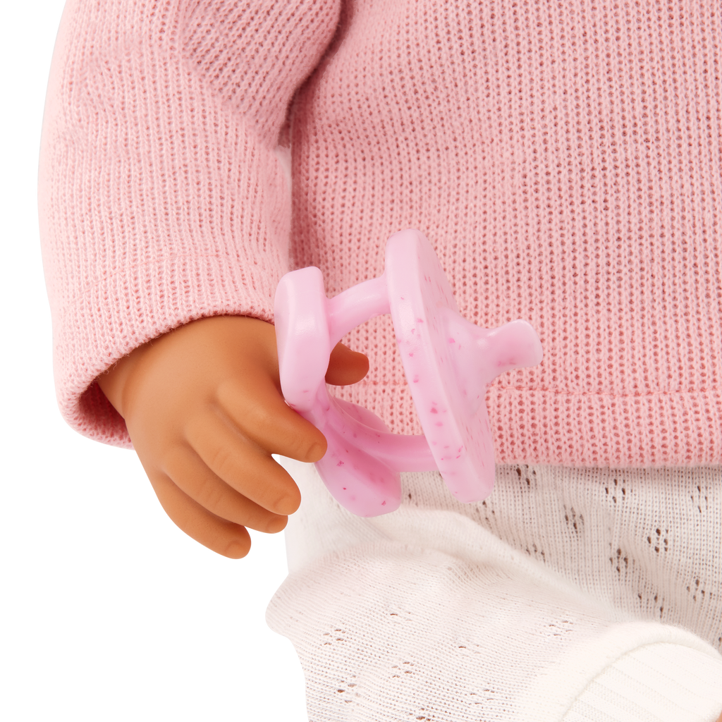 LullaBaby Doll with Wavy Brown Hair