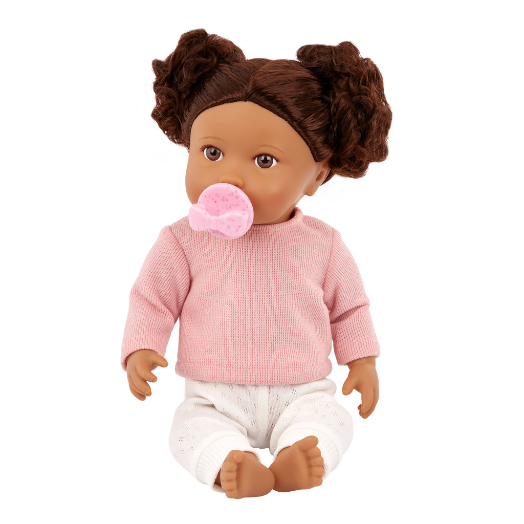 LullaBaby Doll with Wavy Brown Hair