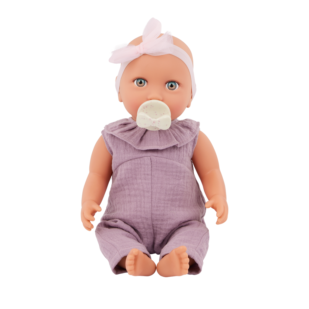 Baby Doll in Lilac Jumper - 36cm Baby Doll for Kids - Toys & Gifts for Ages 2 + - LullaBaby