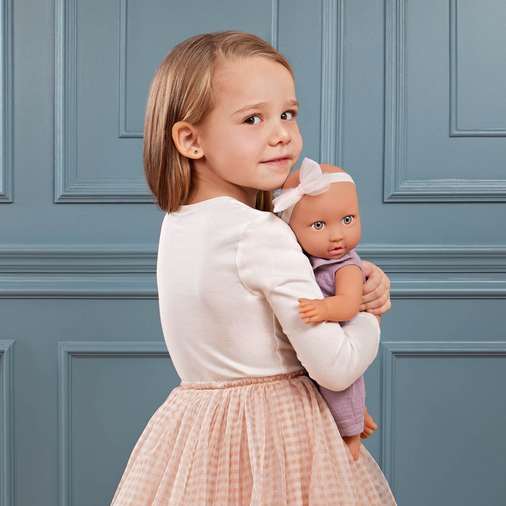 Baby Doll in Lilac Jumper - 36cm Baby Doll for Kids - Toys & Gifts for Ages 2 + - LullaBaby