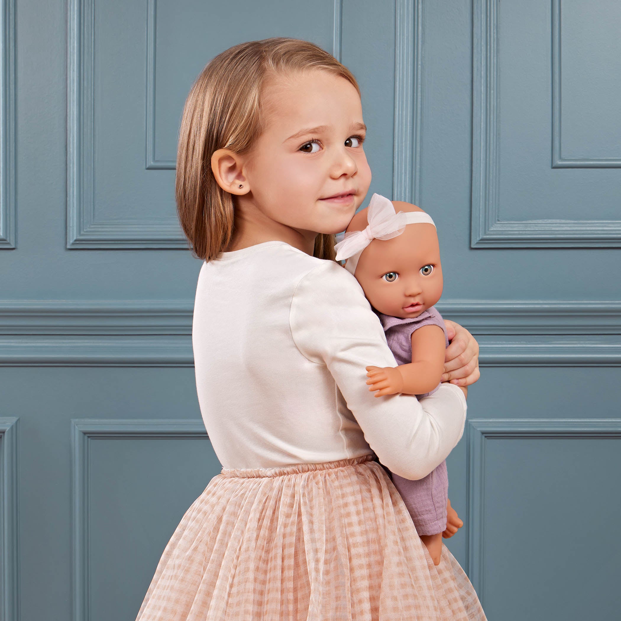 Baby Doll in Lilac Jumper - 36cm Baby Doll for Kids - Toys & Gifts for Ages 2 + - LullaBaby