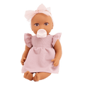 LullaBaby Doll in Pink Dress - 36cm Baby Doll with Brown Eyes - Gift Ideas for Kids Ages 2 Years + - LullaBaby Dolls UK