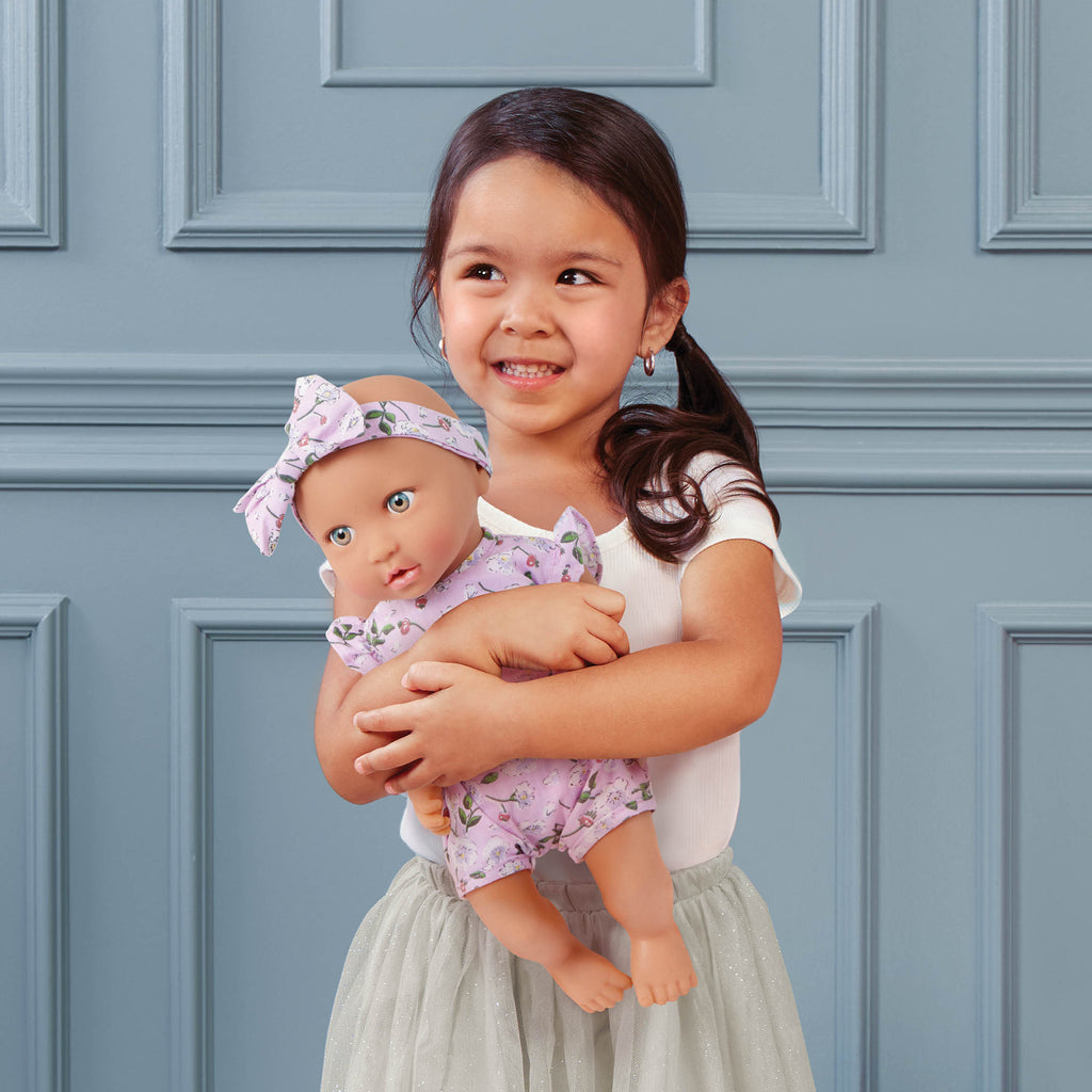LullaBaby Doll in Floral Outfit - 36cm Baby Doll - Gifts for Toddlers Ages 2 Years + - LullaBaby UK