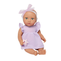Baby Doll in Lilac Dress - 36cm Baby Doll with Blue Eyes - Gift Ideas for Toddlers - LullaBaby Dolls