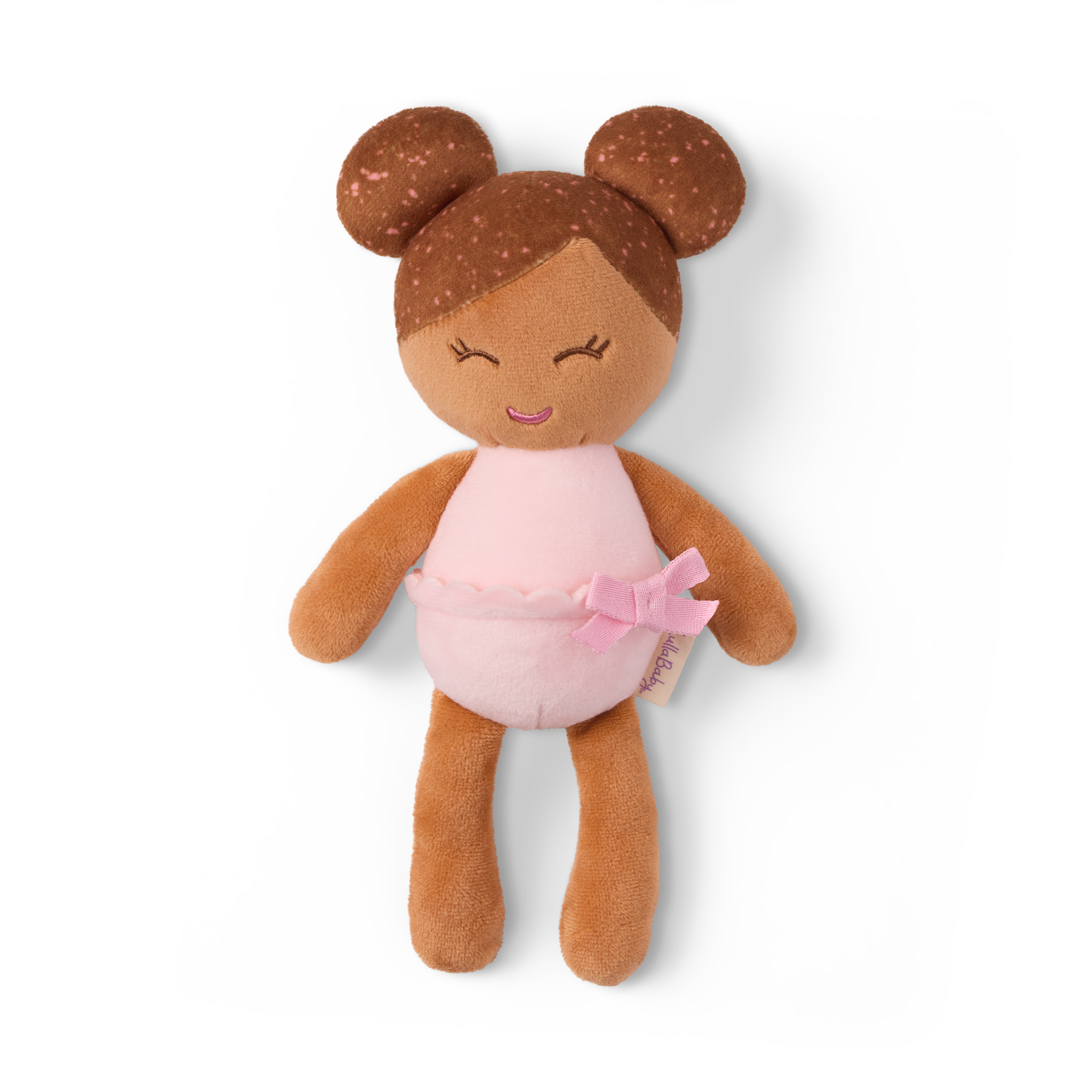 Plush Baby Bath Doll with Brown Hair - Mini Bath Doll for Kids - Bath Toys - Toys for Toddlers - LullaBaby Dolls