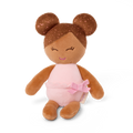 Plush Baby Bath Doll with Brown Hair - Mini Bath Doll for Kids - Bath Toys - Toys for Toddlers - LullaBaby Dolls