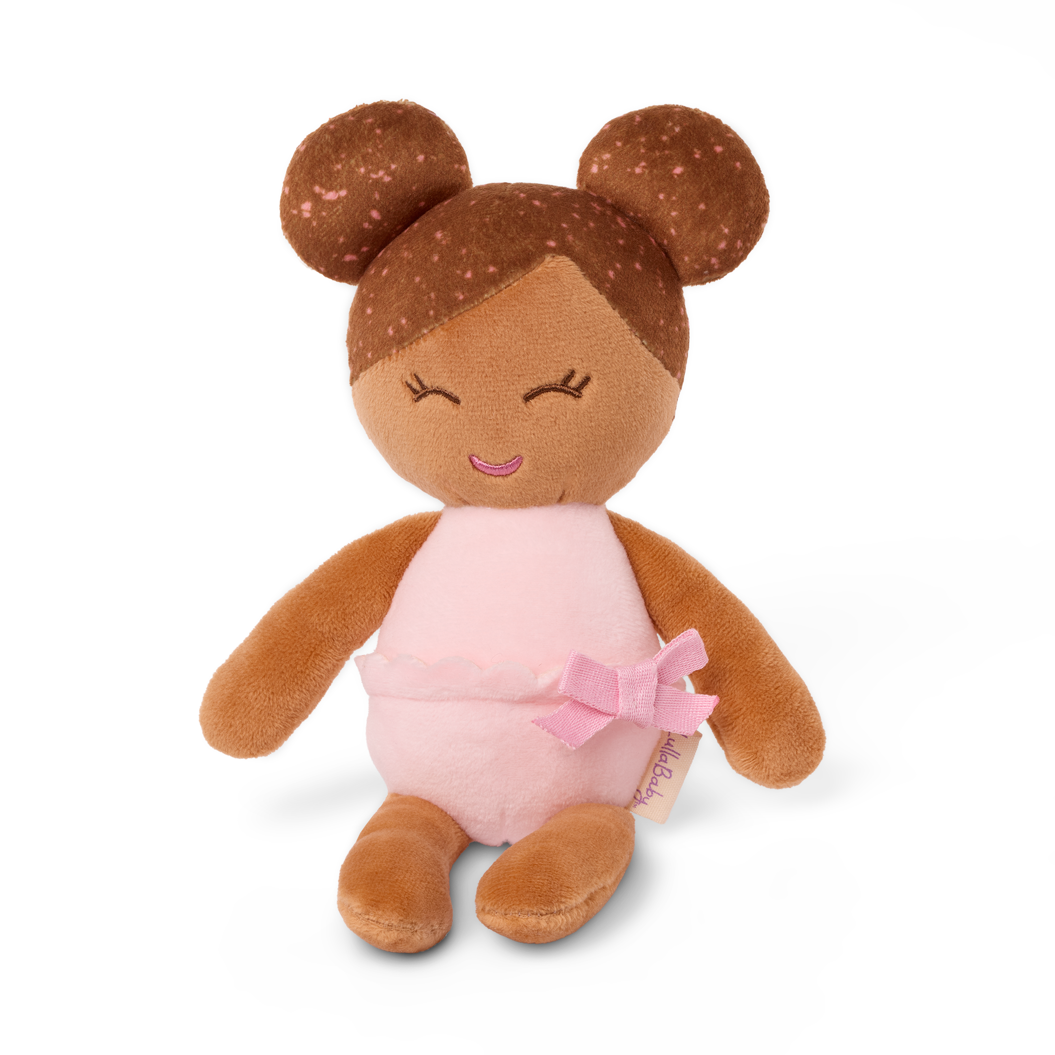 Plush Baby Bath Doll with Brown Hair - Mini Bath Doll for Kids - Bath Toys - Toys for Toddlers - LullaBaby Dolls