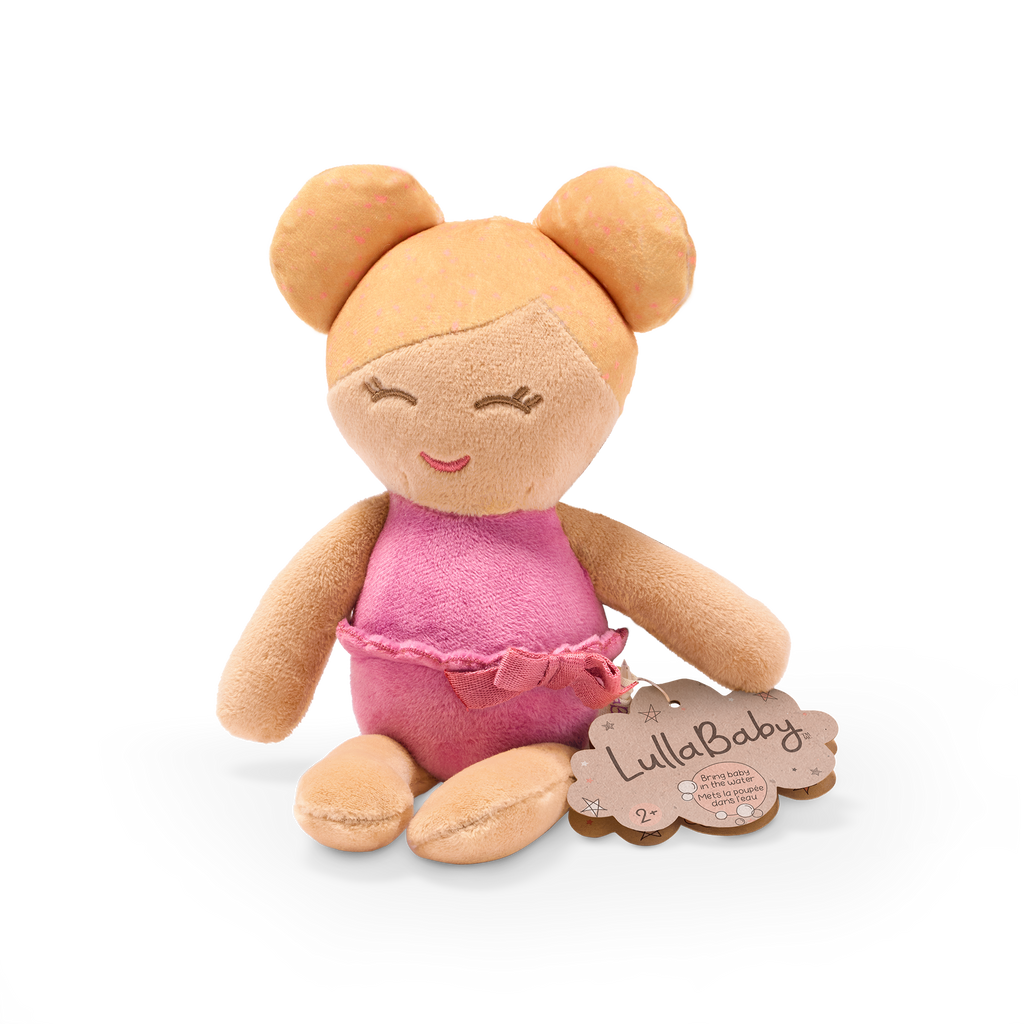 Plush Baby Bath Doll with Blonde Hair - Mini Bath Doll for Kids - Bath Toys - Toys for Toddlers - LullaBaby Dolls