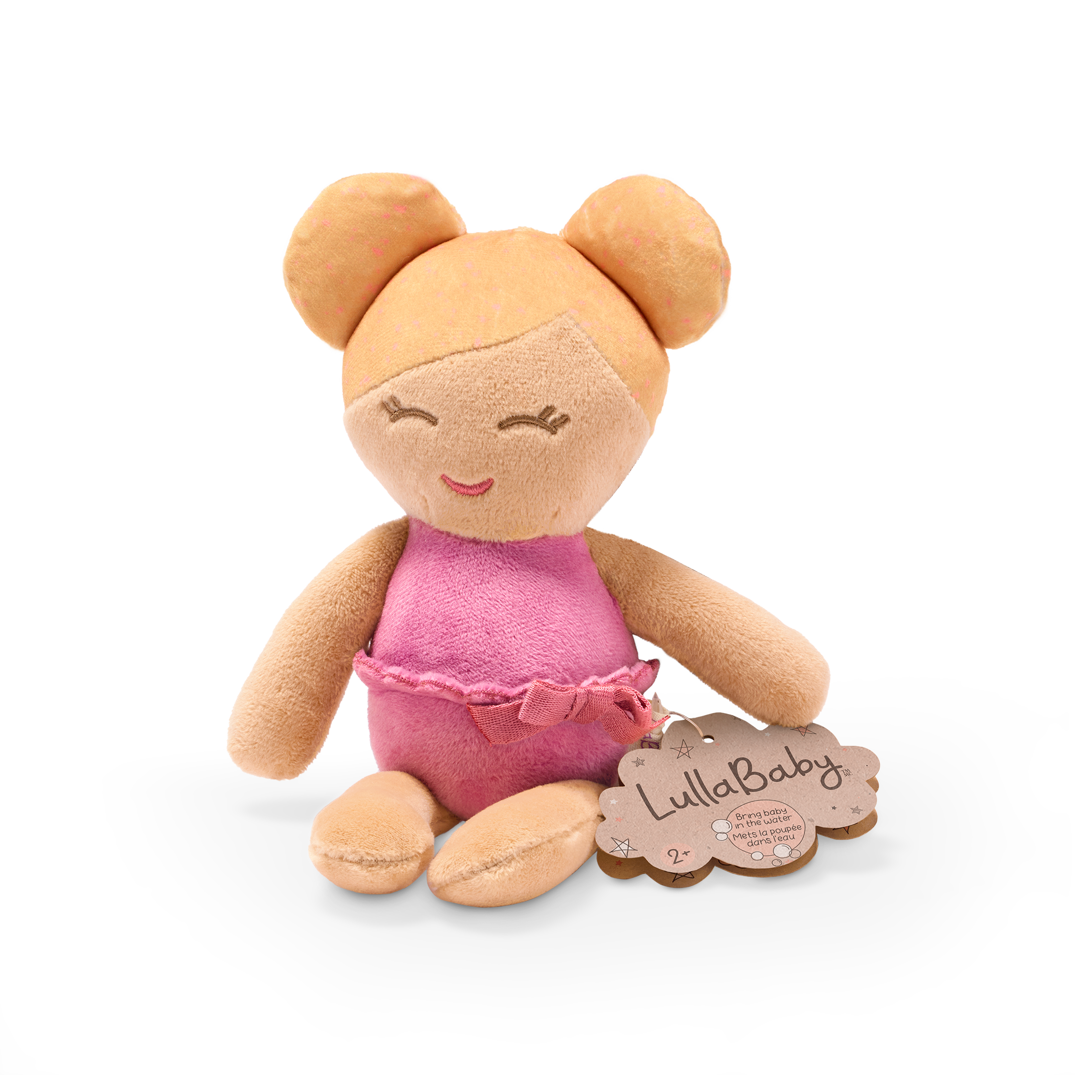 Plush Baby Bath Doll with Blonde Hair - Mini Bath Doll for Kids - Bath Toys - Toys for Toddlers - LullaBaby Dolls
