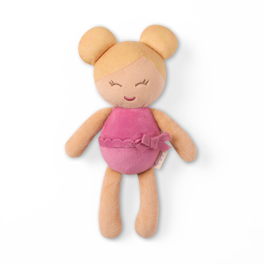 Plush Baby Bath Doll with Blonde Hair - Mini Bath Doll for Kids - Bath Toys - Toys for Toddlers - LullaBaby Dolls