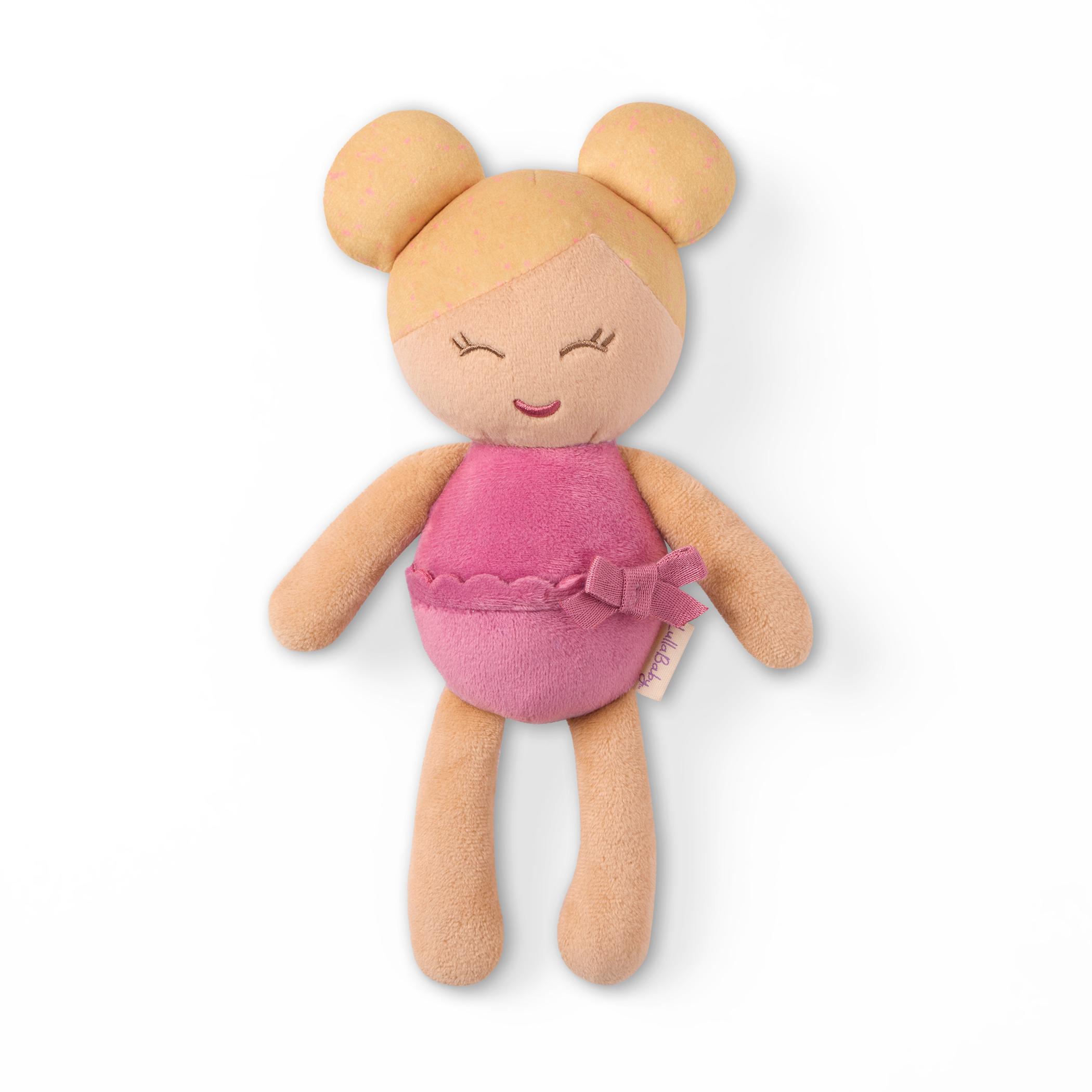 Plush Baby Bath Doll with Blonde Hair - Mini Bath Doll for Kids - Bath Toys - Toys for Toddlers - LullaBaby Dolls
