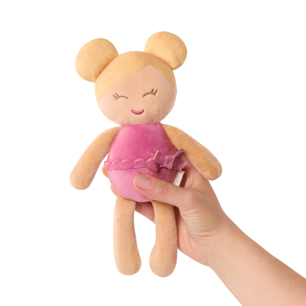 Plush Baby Bath Doll with Blonde Hair - Mini Bath Doll for Kids - Bath Toys - Toys for Toddlers - LullaBaby Dolls