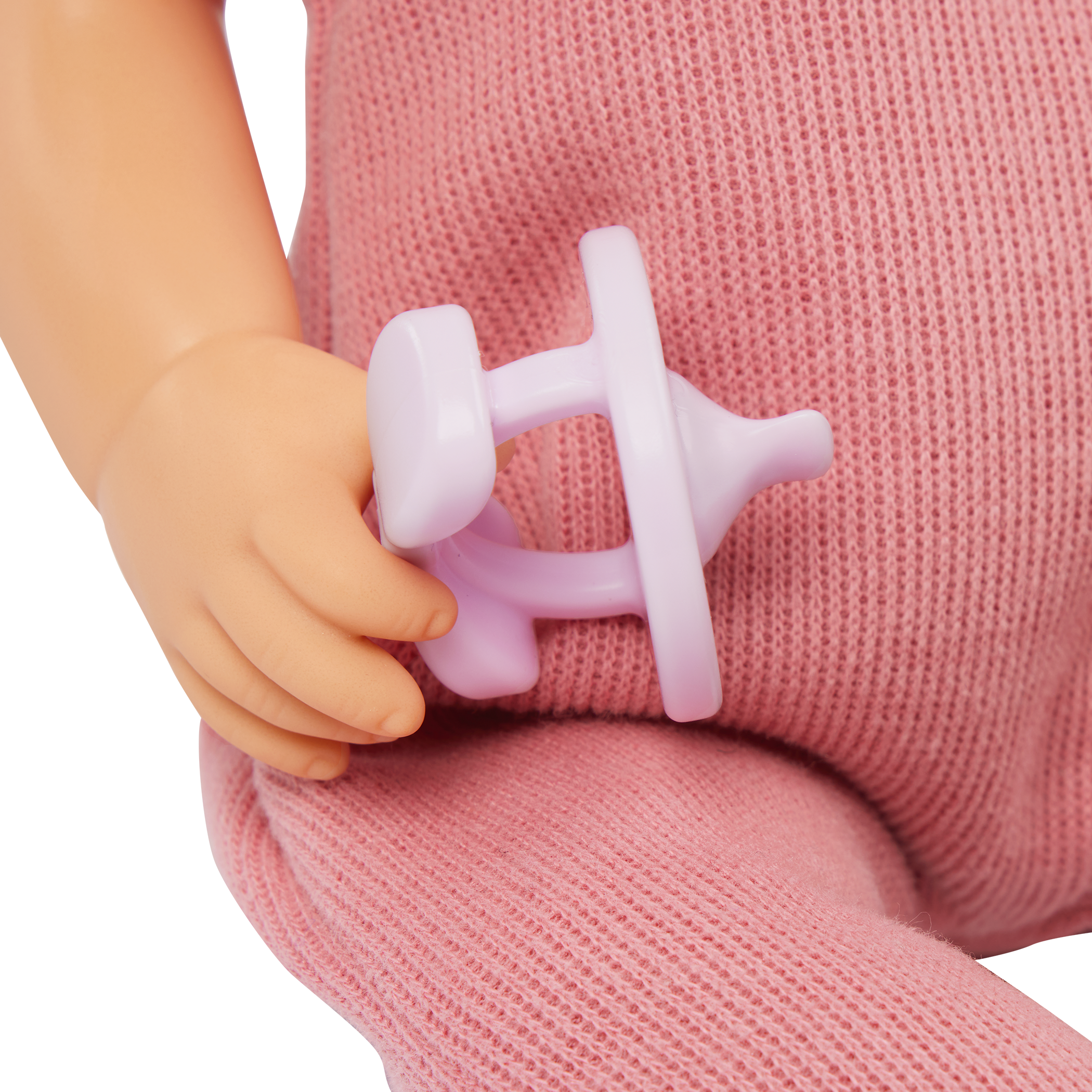 Baby Doll in Pink Romper - 36cm Baby Doll with Dummy - Pink Headband - Gift Ideas for Ages 2 Years + - LullaBaby Dolls