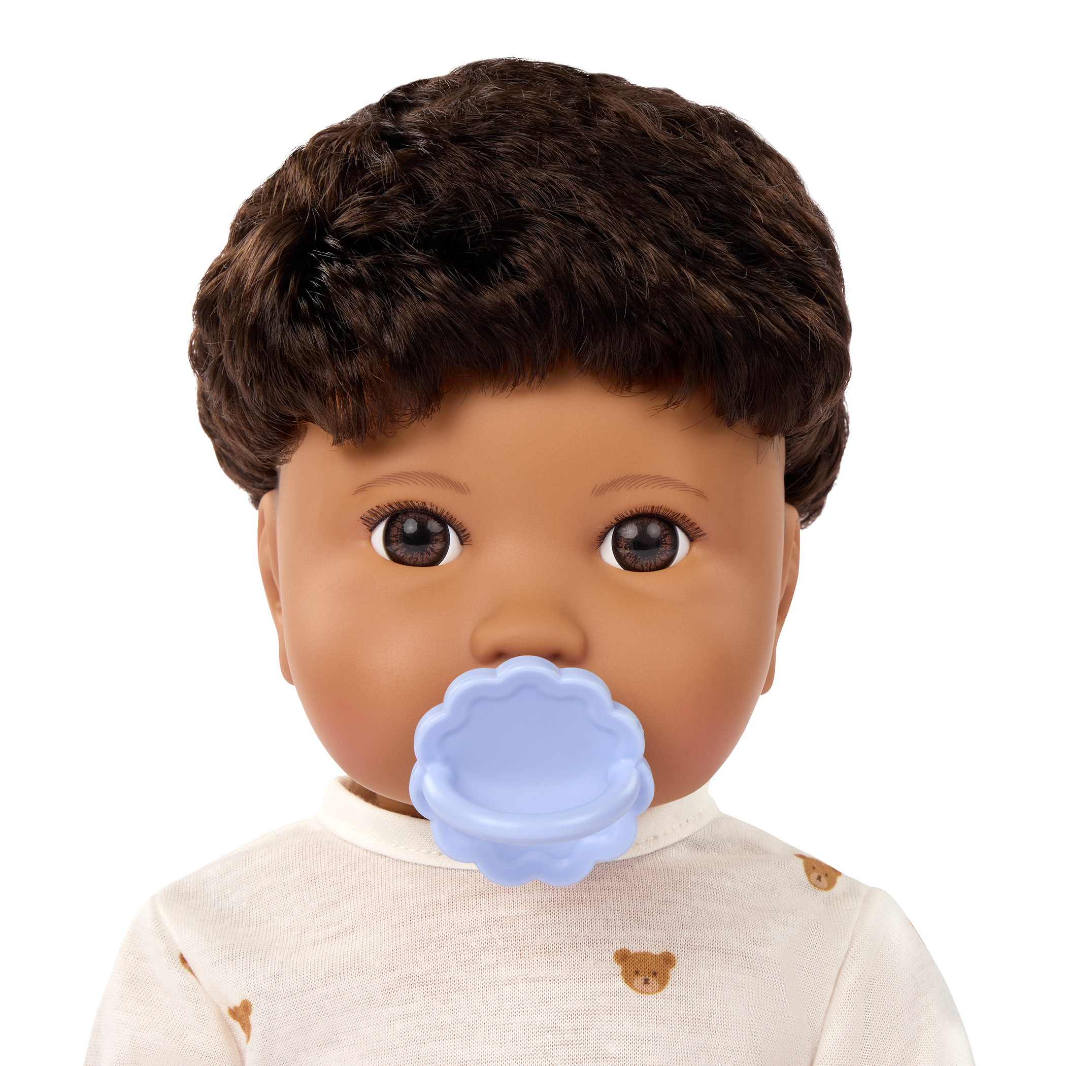 Boy Baby Doll & Bottle Set - Boy Doll with Brown Hair & Eyes - Bottle with Disappearing Milk - Toys for Kids Ages 2 Years + - LullaBaby Dolls UK