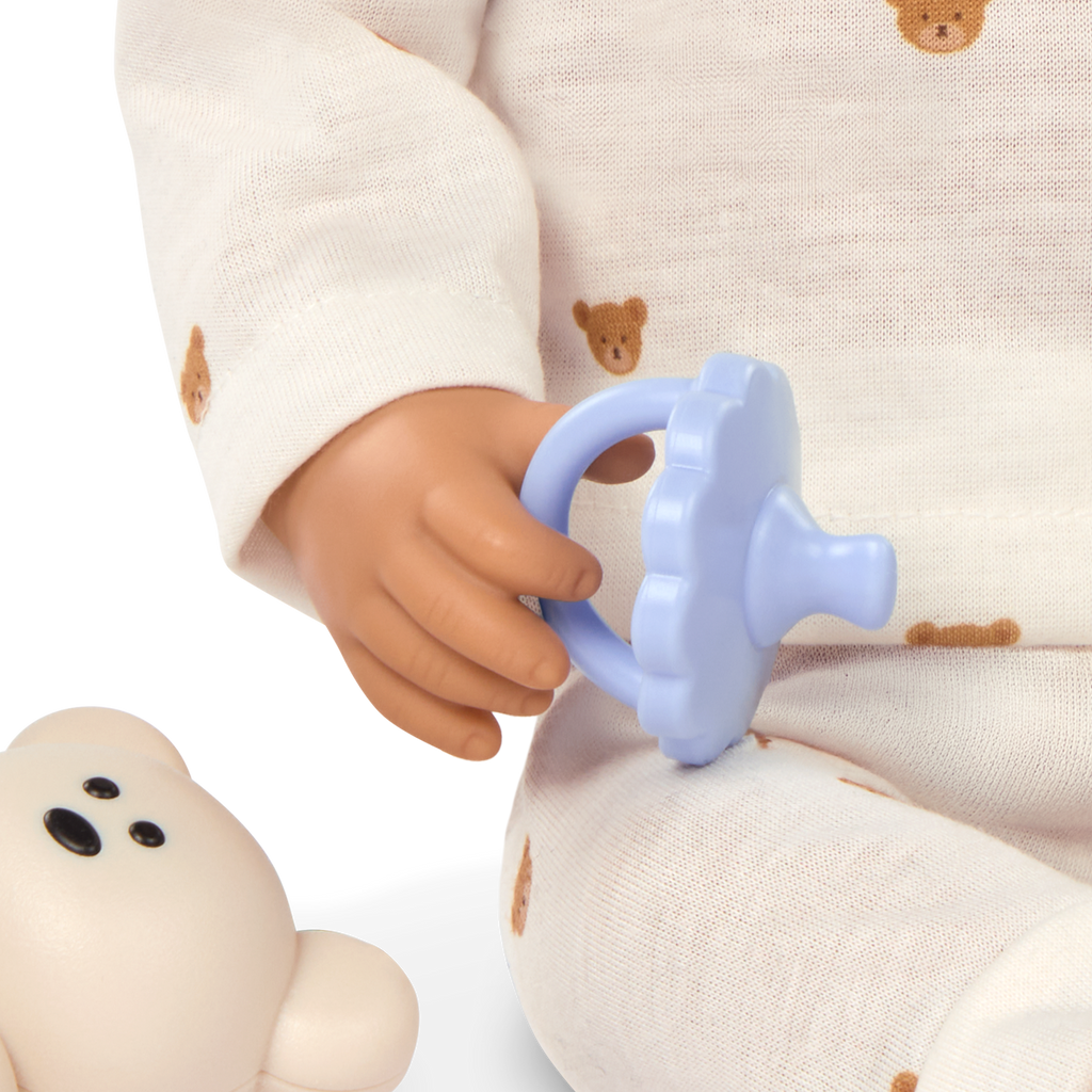 Boy Baby Doll & Bottle Set - Boy Doll with Brown Hair & Eyes - Bottle with Disappearing Milk - Toys for Kids Ages 2 Years + - LullaBaby Dolls UK