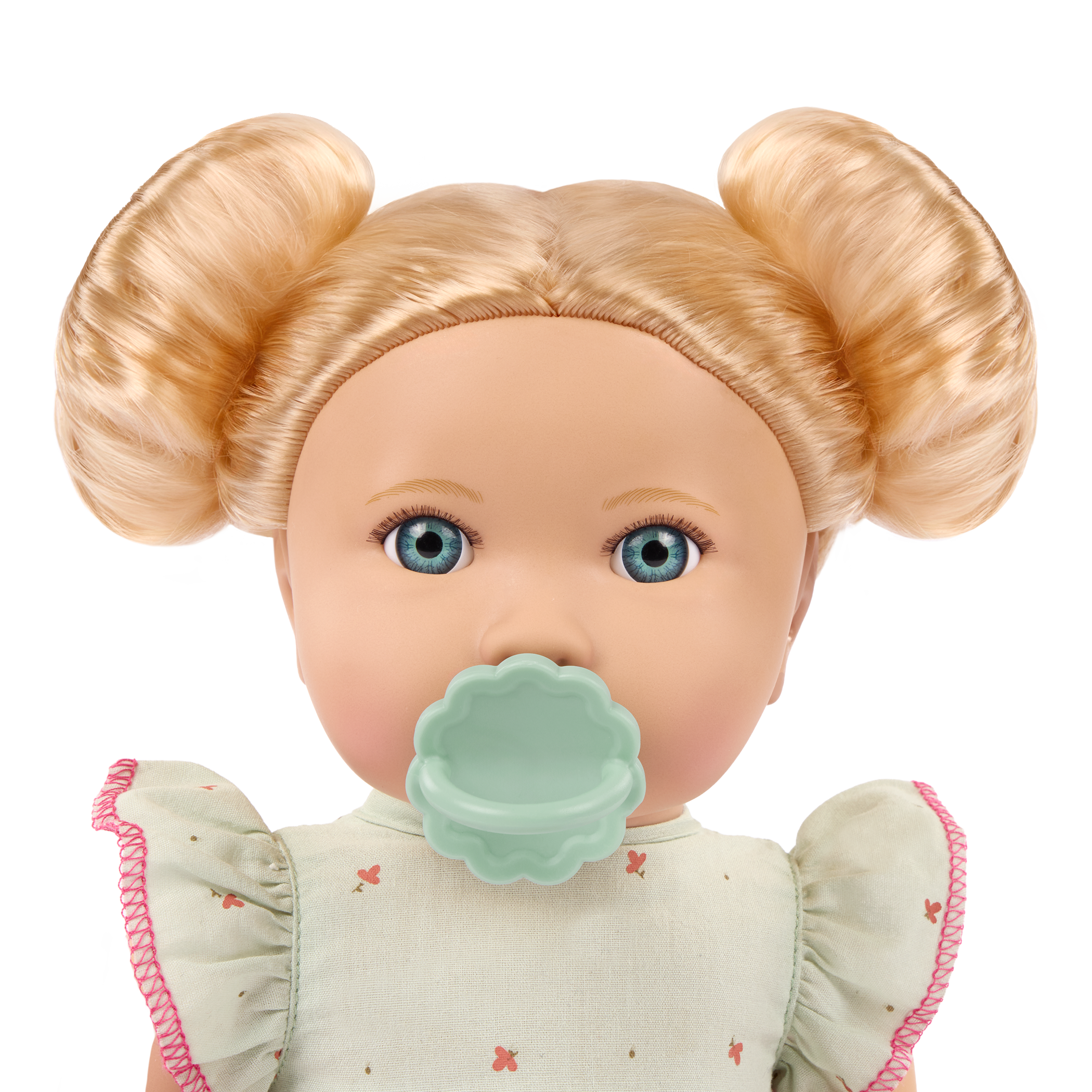 Blonde Baby Doll & Bottle - 36cm Baby Doll with Blonde Hair & Blue Eyes - Bottle with Disappearing Milk - Gift Ideas for Kids Ages 2 Years +- LullaBaby Dolls UK