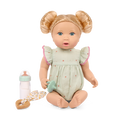 Blonde Baby Doll & Bottle - 36cm Baby Doll with Blonde Hair & Blue Eyes - Bottle with Disappearing Milk - Gift Ideas for Kids Ages 2 Years +- LullaBaby Dolls UK
