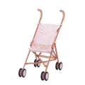 Baby Doll Pram in Pink with Golden Star Print - 36cm Baby Doll Accessory - LullaBaby Dolls