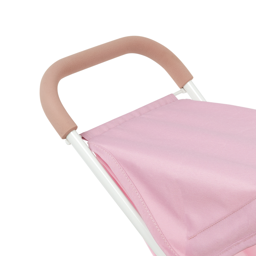 LullaBaby Doll Nursery Playset - Ivory & Pink Accessories - Highchair, Jogger Pram & Playpen - Accessories for 36cm Baby Dolls - LullaBaby UK