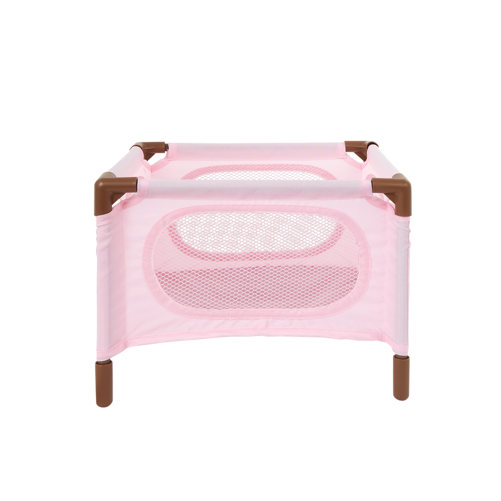 LullaBaby Doll Nursery Playset - Ivory & Pink Accessories - Highchair, Jogger Pram & Playpen - Accessories for 36cm Baby Dolls - LullaBaby UK