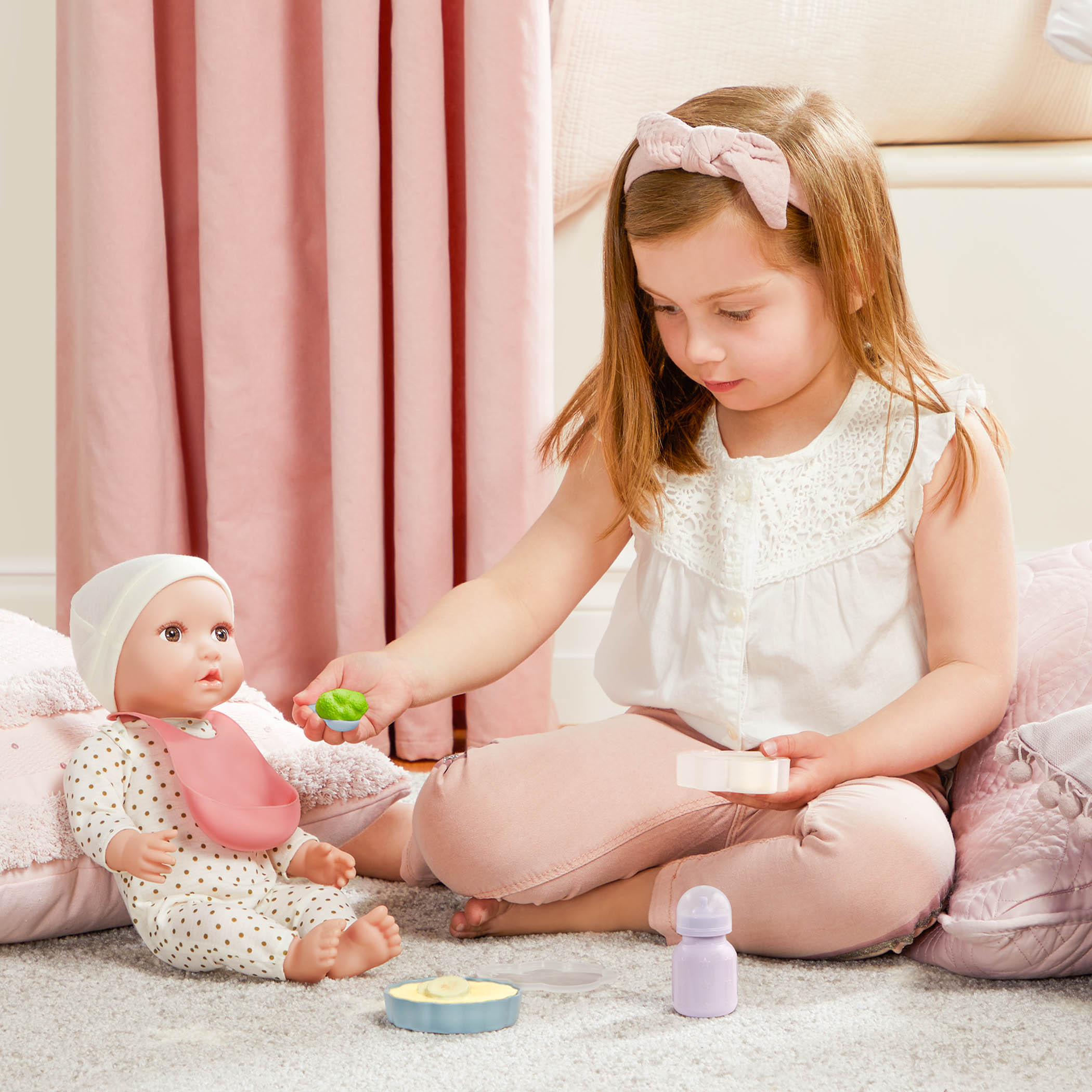 LullaBaby Doll Feeding Set - Accessories for Baby Dolls