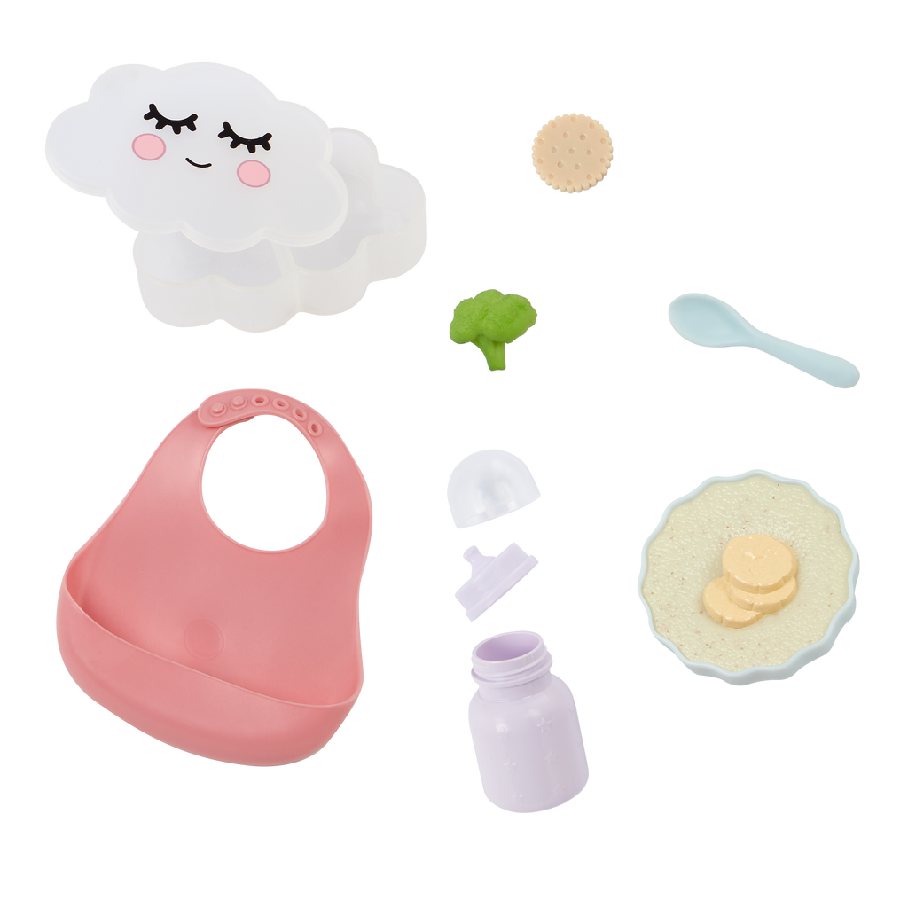 LullaBaby Doll Feeding Set - Accessories for Baby Dolls