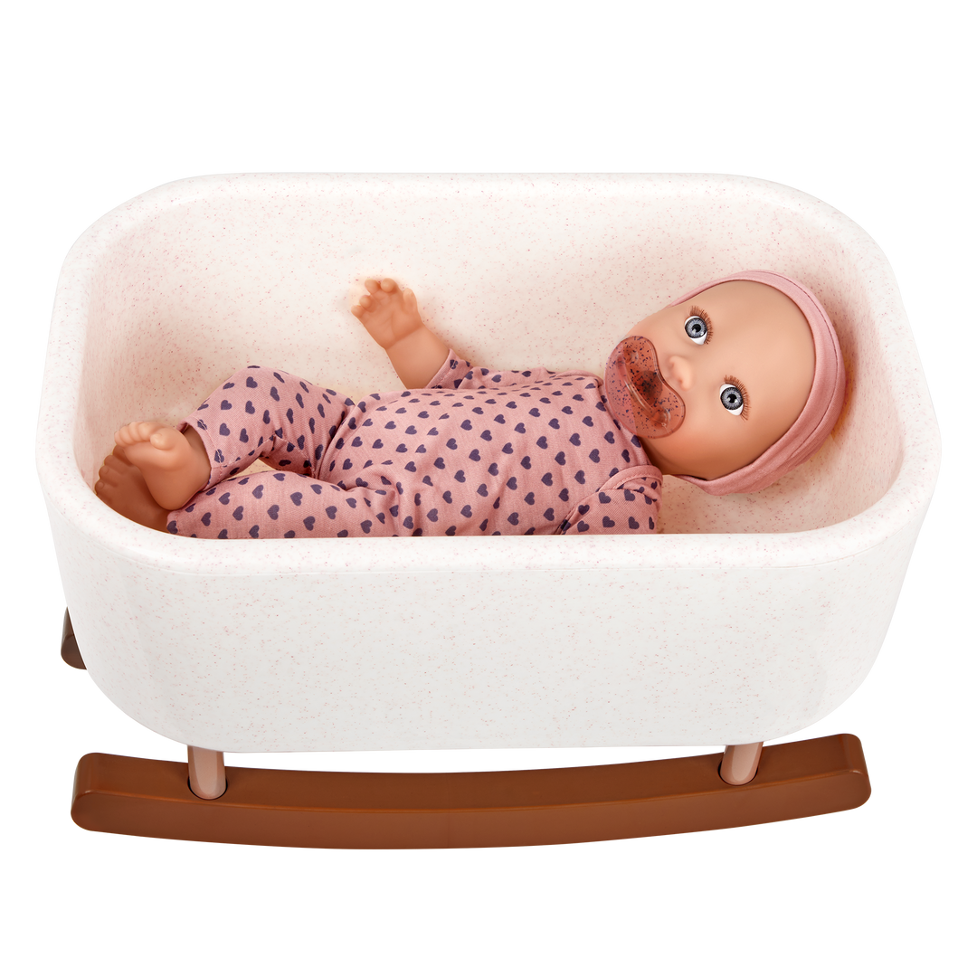 Baby Doll & Rocking Bassinet Set - Baby Doll & Bed - LullaBaby UK