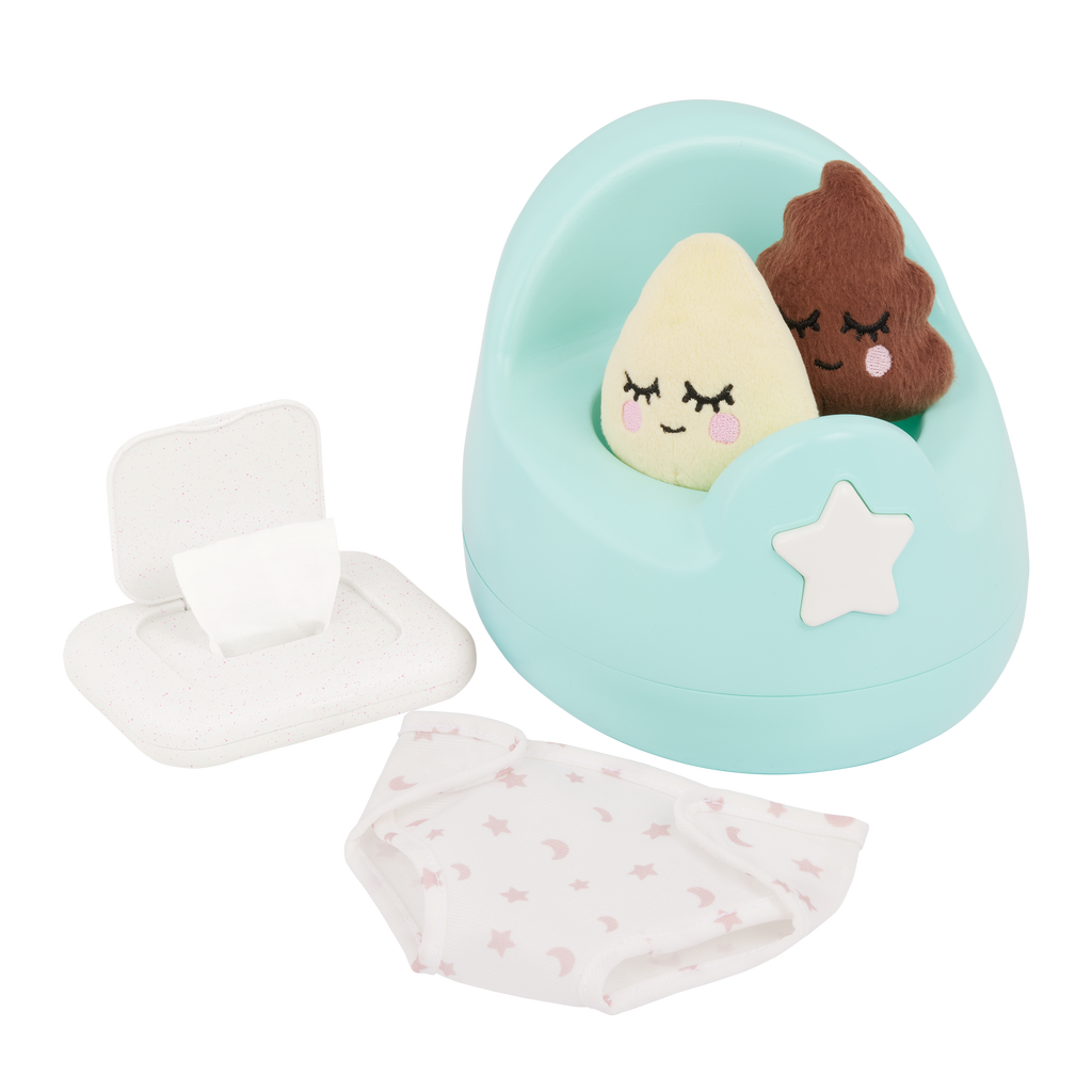Baby Doll Potty Training Set - Blue Potty Set with Accessories - LullaBaby UK
