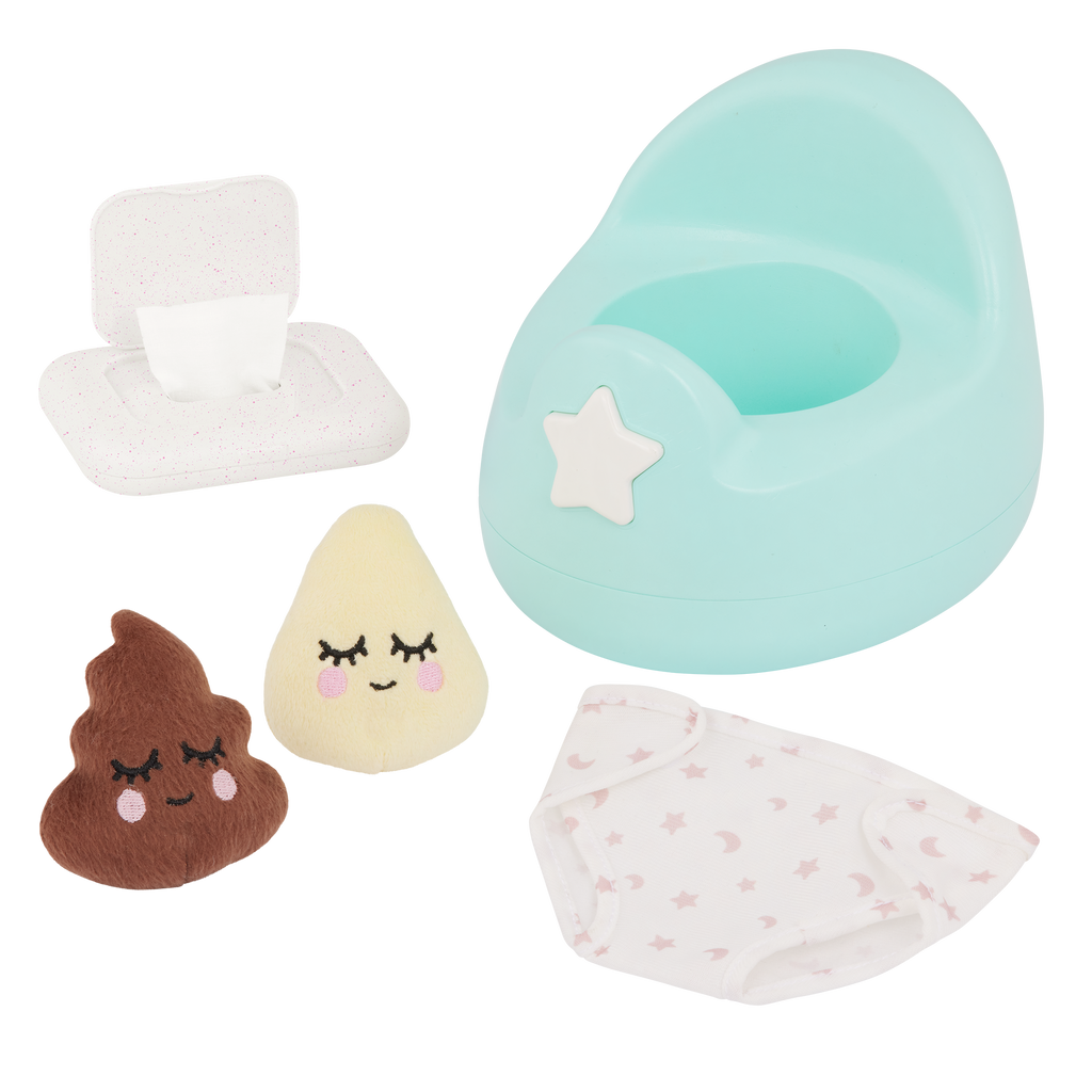 Baby Doll Potty Training Set - Blue Potty Set with Accessories - LullaBaby UK