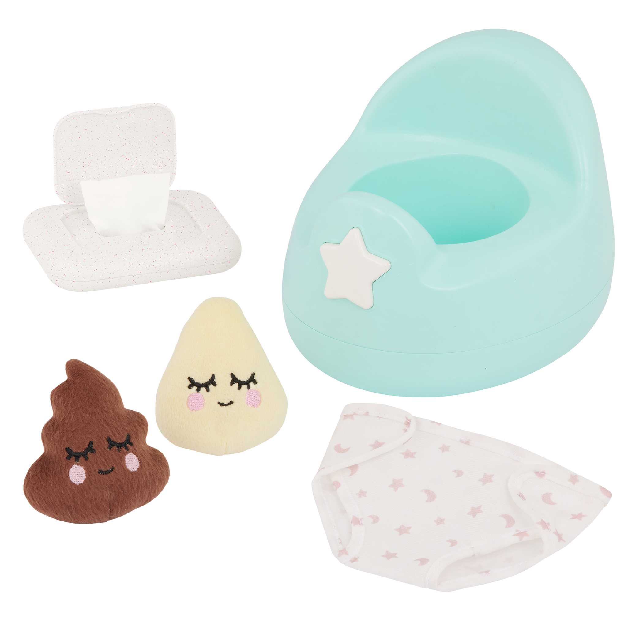 Baby Doll Potty Training Set - Blue Potty Set with Accessories - LullaBaby UK