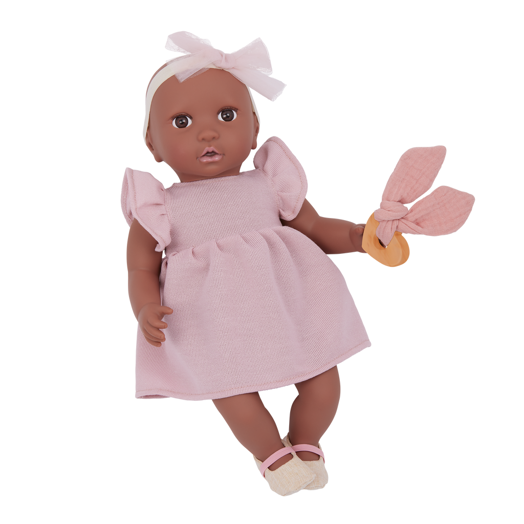 LullaBaby Doll Pink Dress Outfit - Clothes for Baby Dolls