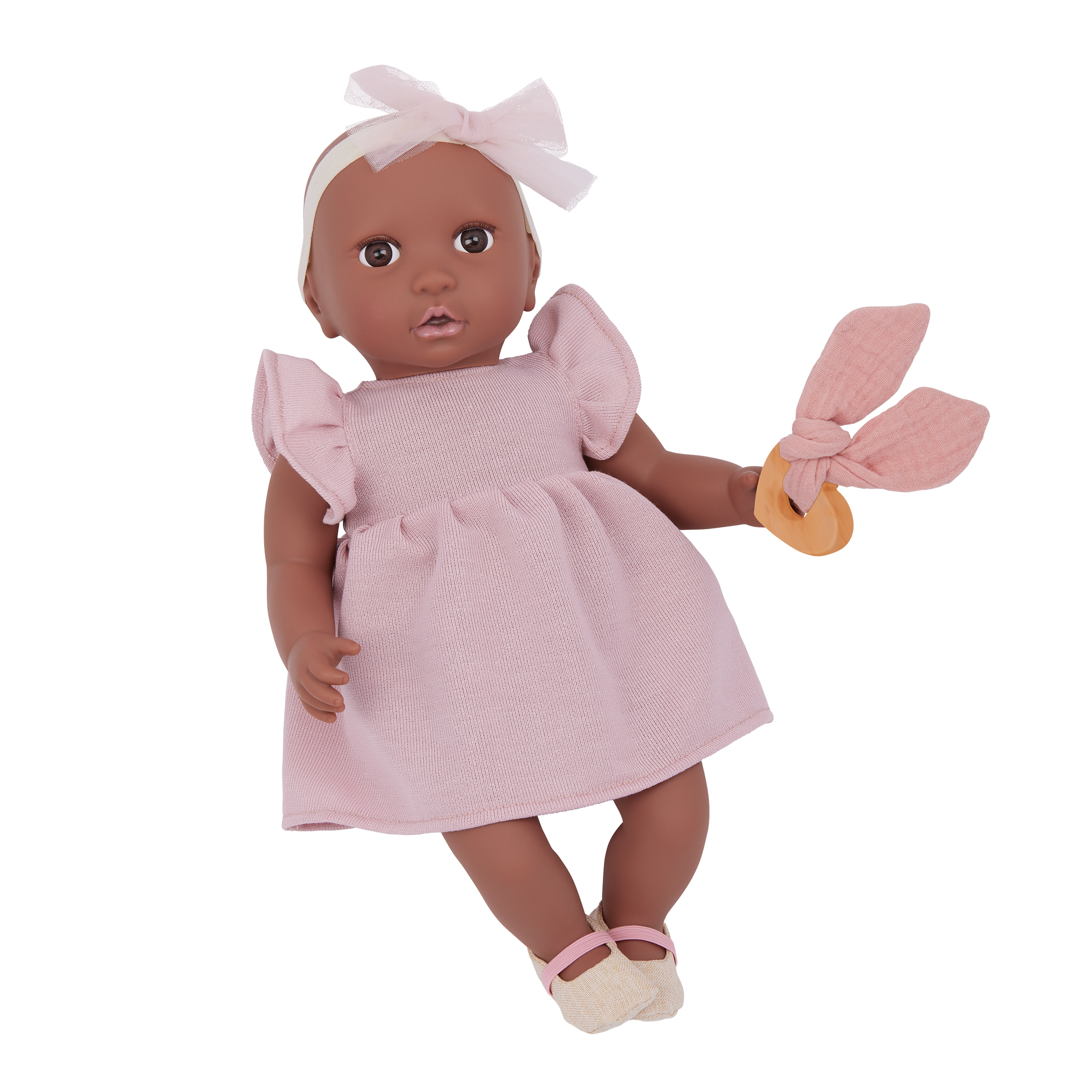 LullaBaby Doll Pink Dress Outfit - Clothes for Baby Dolls