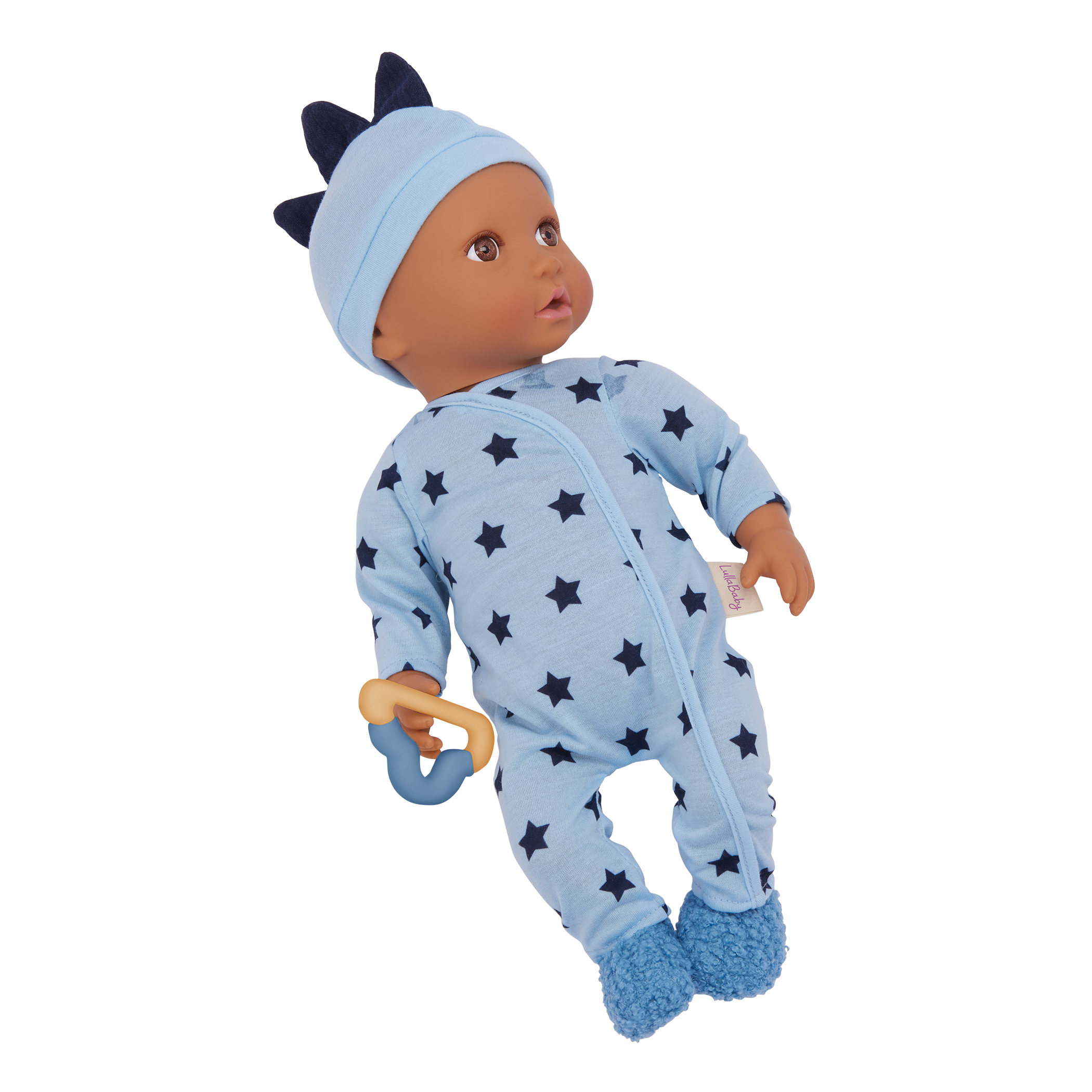 LullaBaby Boy Doll Blue Pyjama Outfit - 36cm Baby Doll Onesie 
